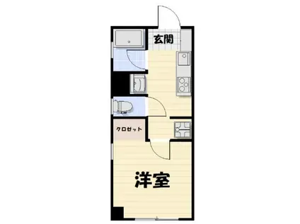 LIKE本町(1K/2階)の間取り写真