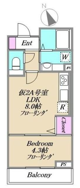 XEVO西荻窪(1LDK/2階)の間取り写真