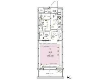 クレイシア目黒碑文谷(1K/3階)の間取り写真