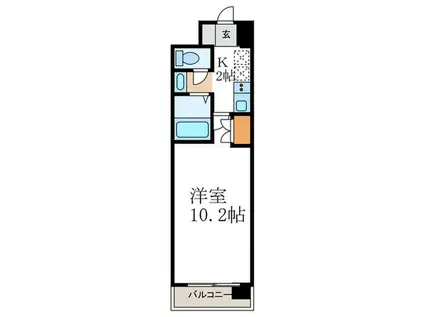 CASA SHIKO(1K/2階)の間取り写真