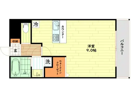 ツバサ西梅田グロリエ(ワンルーム/3階)の間取り写真