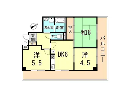 シティライフ21長田(3DK/3階)の間取り写真