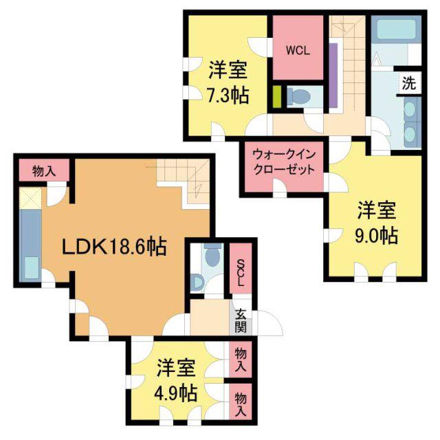 ブリランテ苦楽園(3LDK/2階)の間取り写真