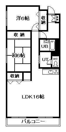 ウエストパーク(2LDK/11階)の間取り写真