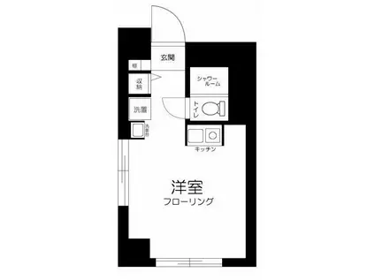 パラシオン高輪(ワンルーム/3階)の間取り写真