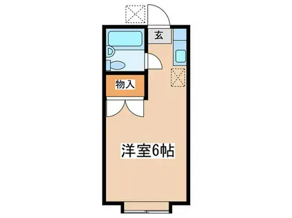 コーポラス緑ヶ丘(ワンルーム/2階)の間取り写真