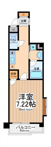 コーボック飛田給Ⅱ(1K/2階)の間取り写真
