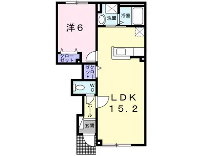 ハミング ロードIII(1LDK/1階)の間取り写真
