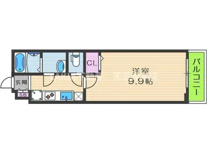 ウエスタン丸山通(1K/1階)の間取り写真
