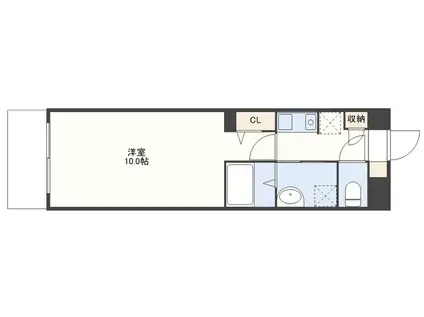 THE RESIDENCEPARK佐賀駅南I(1K/10階)の間取り写真