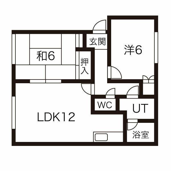72ハイツB(2LDK/2階)の間取り写真