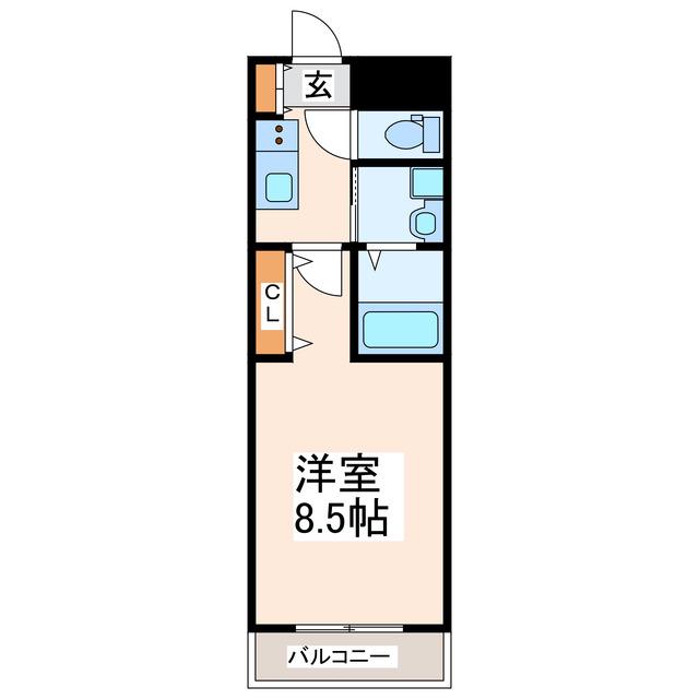 クロノス54昭和町(1K/3階)の間取り写真