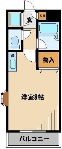 ワイズトヨオカ(ワンルーム/2階)の間取り写真