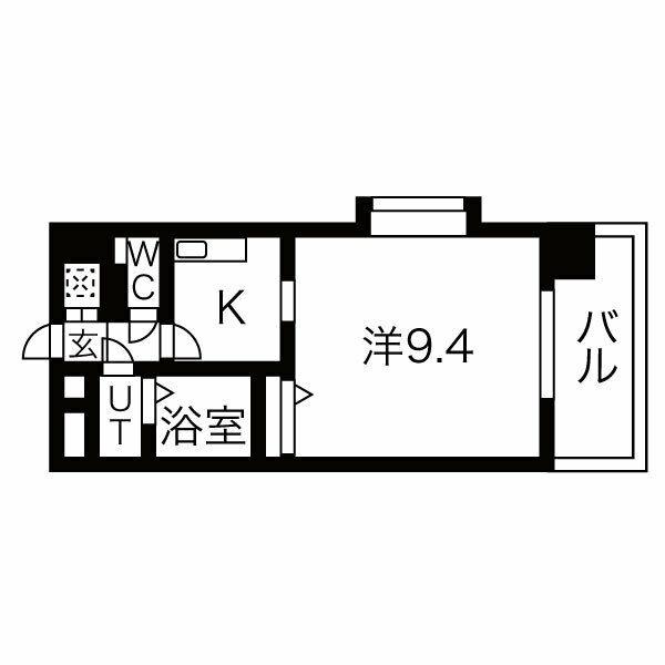 SEALS(1K/6階)の間取り写真
