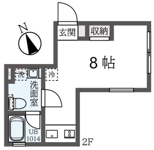 ASTILE広尾(ワンルーム/2階)の間取り写真