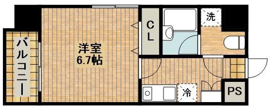 ホームズMKプラザ(1K/4階)の間取り写真