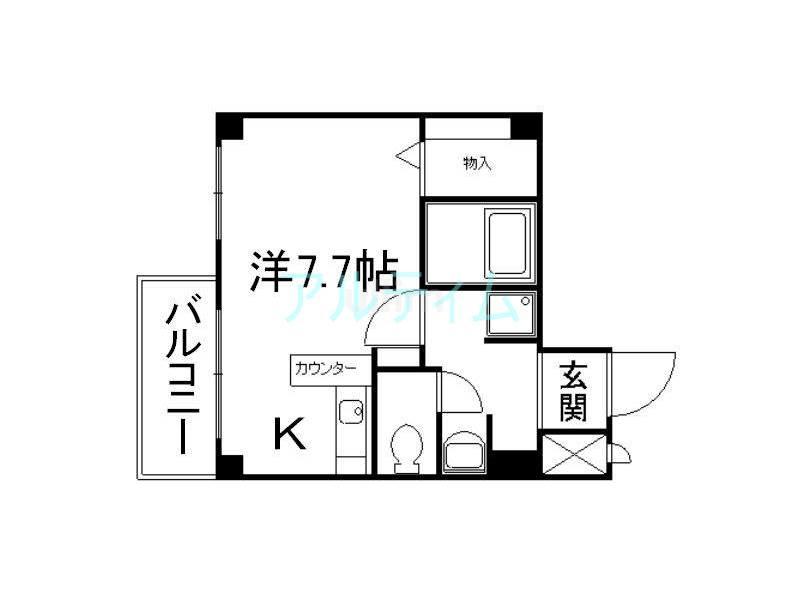 ライブ寺町通(1K/8階)の間取り写真