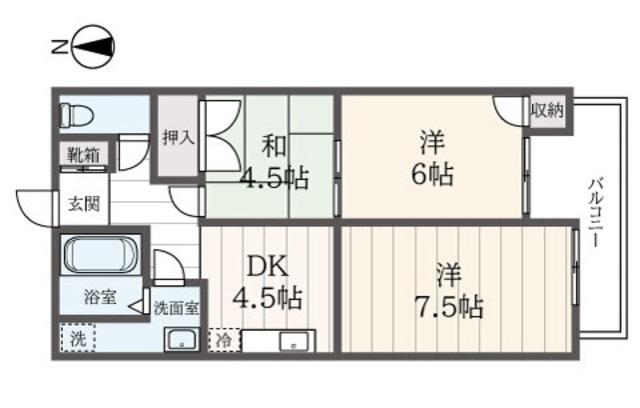 リファイン柴田(3DK/1階)の間取り写真