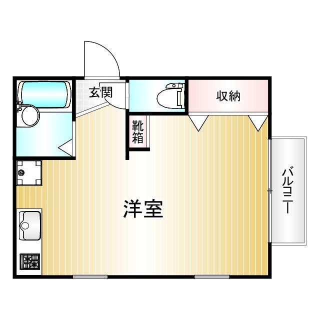 パティオ中野(ワンルーム/2階)の間取り写真