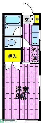 シティハイツ平塚(1K/2階)の間取り写真