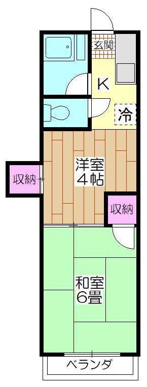 第二浅井ハイツ(2K/1階)の間取り写真