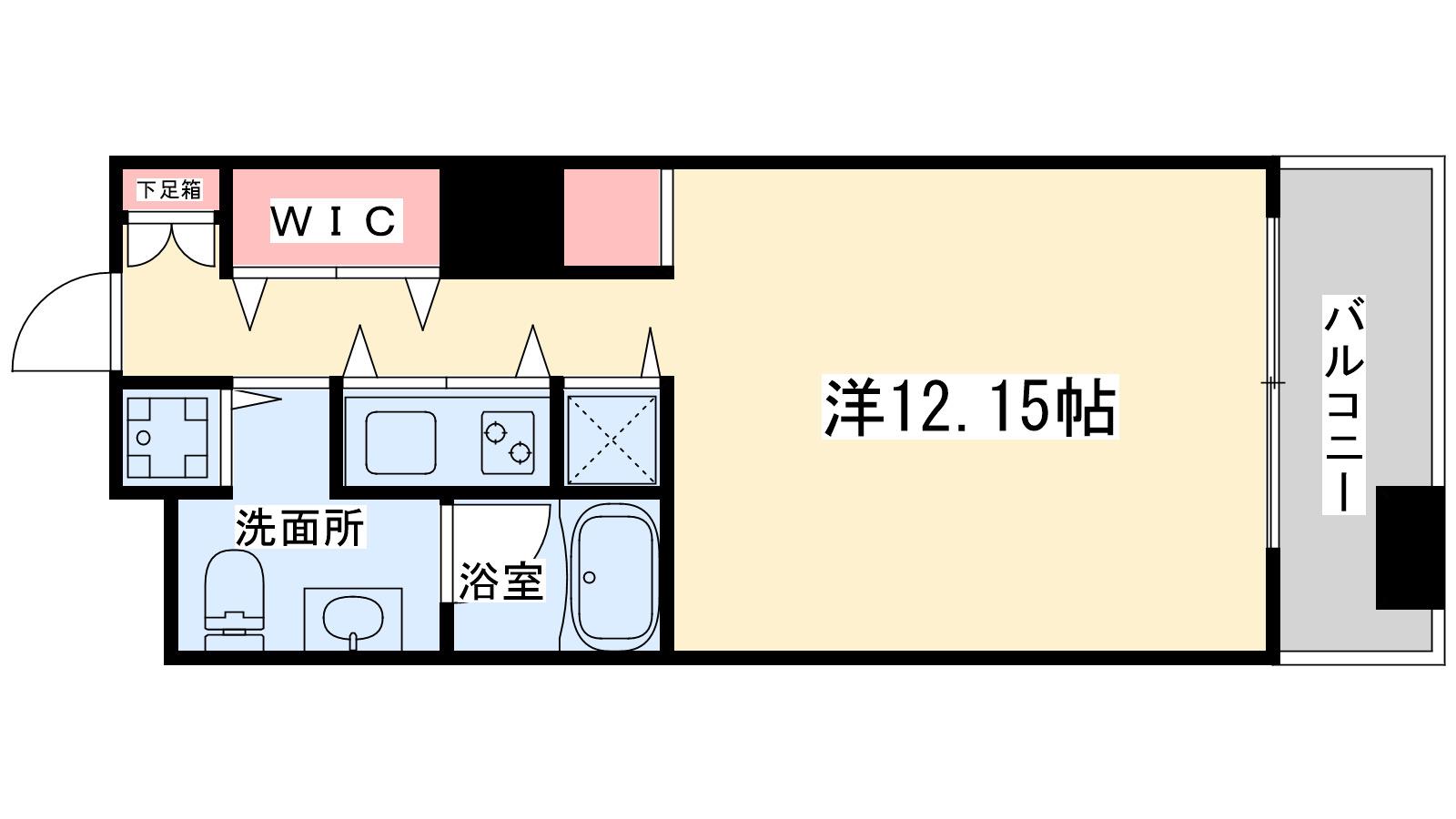 ザ タワー大阪レジデンス(ワンルーム/7階)の間取り写真