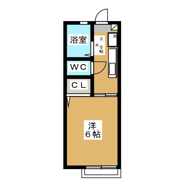 レガシー調布II(1K/2階)の間取り写真