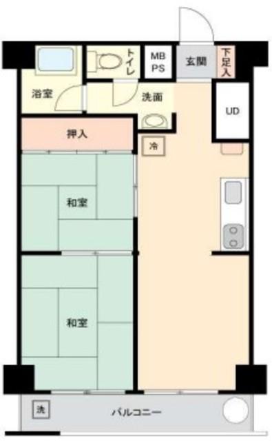 第27宮庭マンション(2LDK/7階)の間取り写真