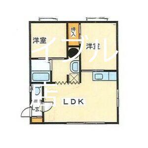 コーポ園(2LDK/3階)の間取り写真