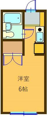 コートT・M(ワンルーム/1階)の間取り写真