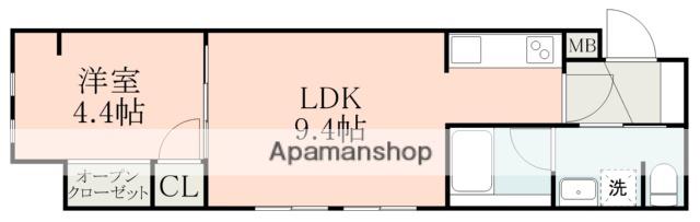 SEPLUS西千石(1LDK/1階)の間取り写真
