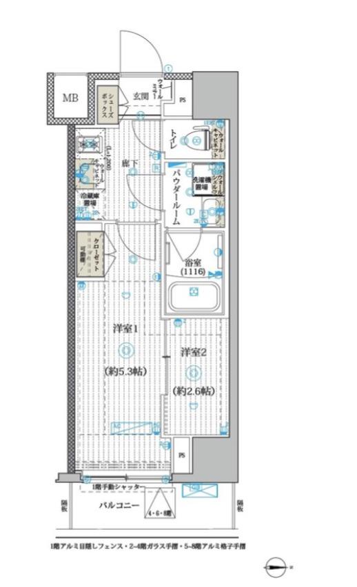 ブライズ亀有(2K/3階)の間取り写真