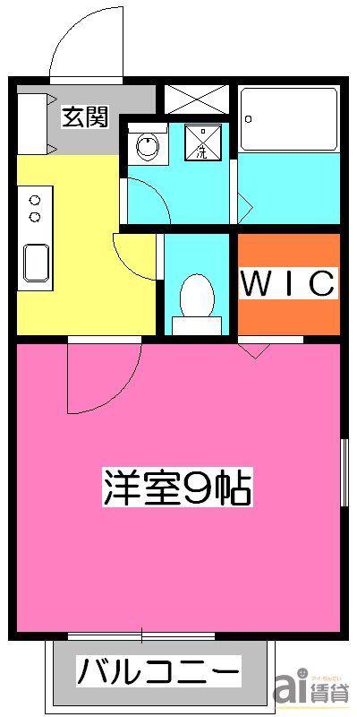 オリエンタル コスモ(1K/1階)の間取り写真