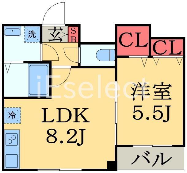 プラチナレジデンス(1LDK/2階)の間取り写真