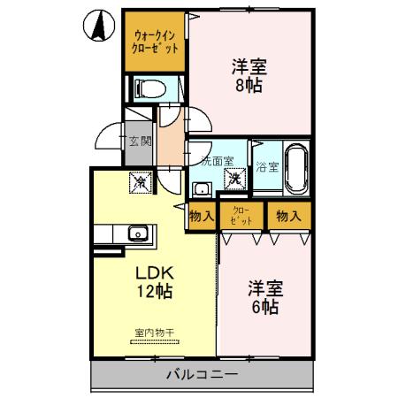 サンライズミナミ(2LDK/1階)の間取り写真