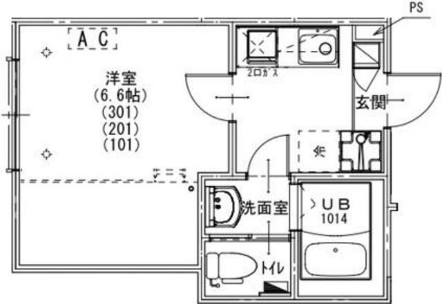 KISさいたま市緑区大間木アパート1期1(1K/3階)の間取り写真