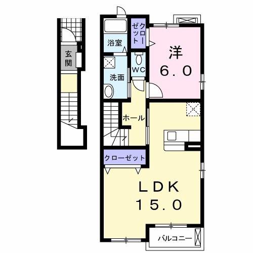 サンリット パーク(1LDK/2階)の間取り写真