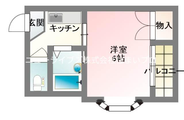 エクスラン(1K/3階)の間取り写真