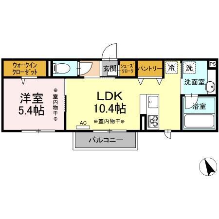 ソッリーゾ A205 ZEH-M売電(1LDK/2階)の間取り写真
