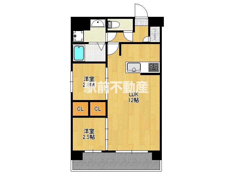 MODERN PALAZZO六本松STA(2LDK/6階)の間取り写真
