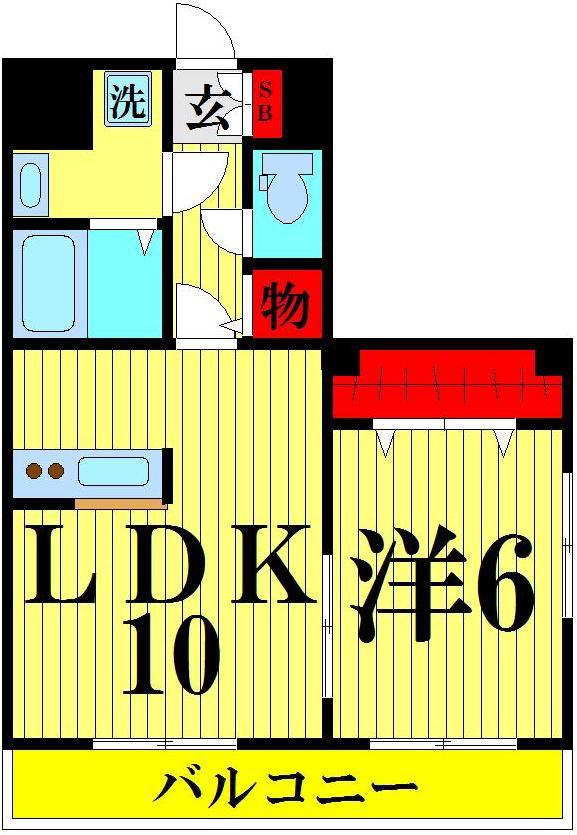 カーサ・レシェンテ(1LDK/1階)の間取り写真