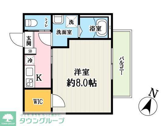 キャメル入曽5(1K/3階)の間取り写真