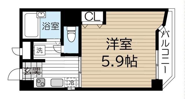 旭コンフォート八乙女(1K/3階)の間取り写真