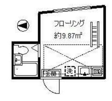 ライフピアポロネーズ(ワンルーム/2階)の間取り写真