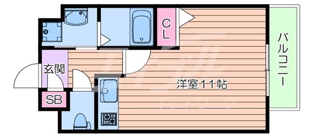 KAMITANI6(ワンルーム/5階)の間取り写真