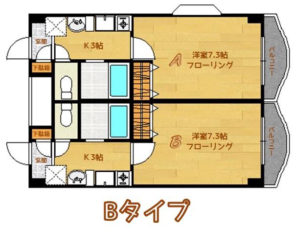 ロイヤルビル北柏(1K/8階)の間取り写真