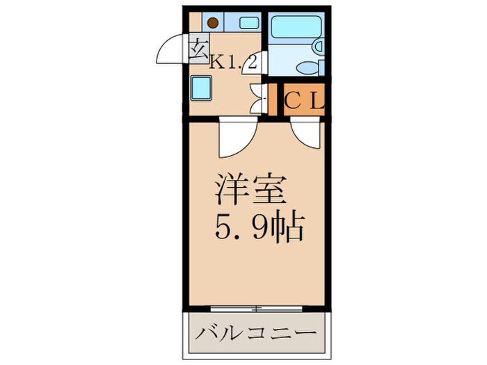 エクセレント中井(1K/1階)の間取り写真