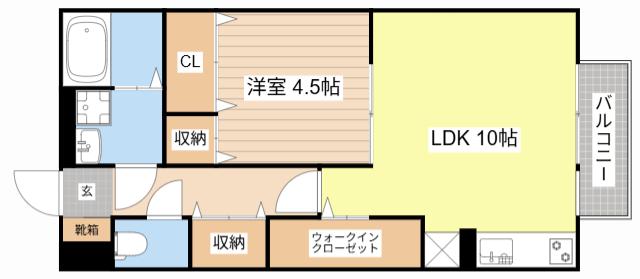 瀬田メディエートプラザC(1LDK/1階)の間取り写真