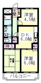 ロイヤルストーク(3DK/1階)の間取り写真