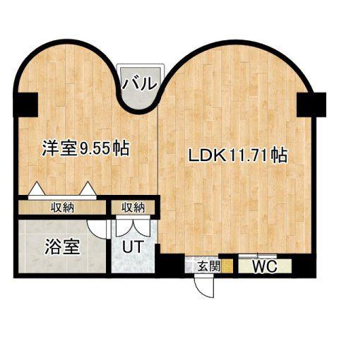 ZEUS Α(1LDK/5階)の間取り写真